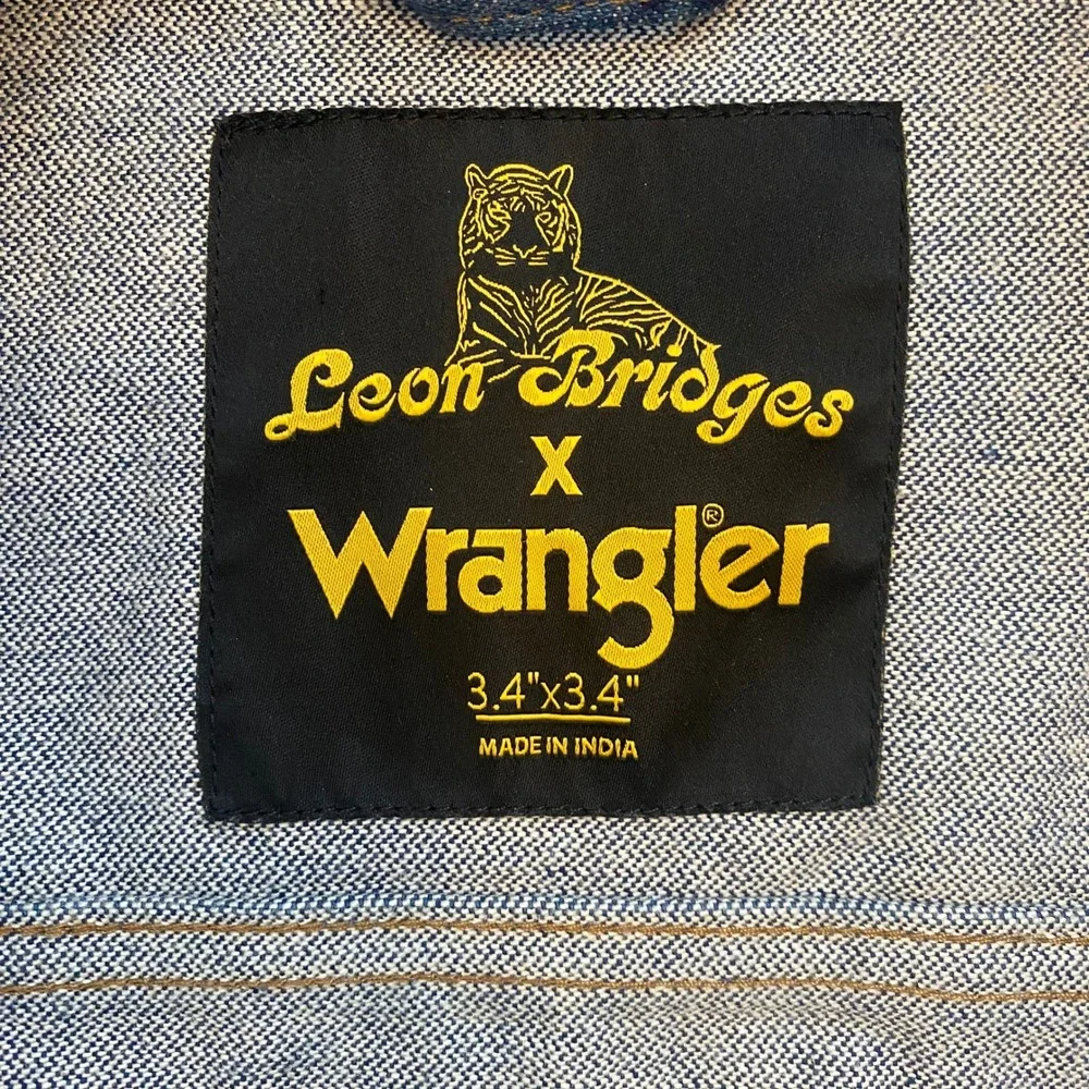 Leon Bridges‎ x Wrangler LB Initial Print Denim Jacket Size XL NWOT Concert